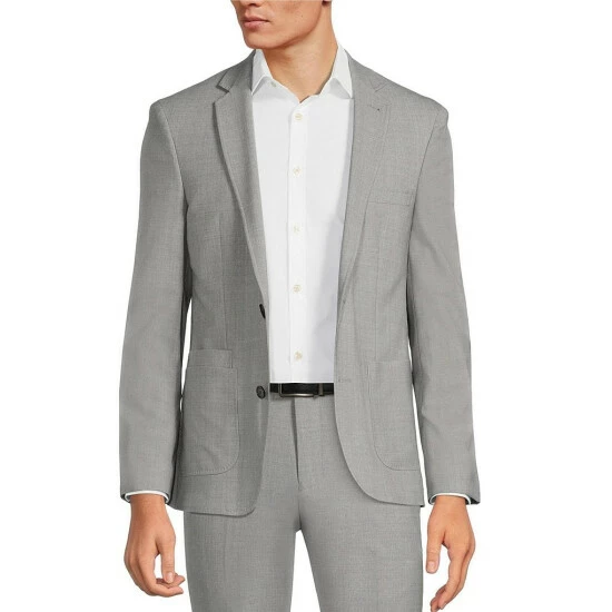 Outlet π Murano Collezione Slim-Fit Performance Bi-Stretch Wool Blend Suit Separates Blazer Grey π 3 Outlet π Murano Collezione Slim-Fit Performance Bi-Stretch Wool Blend Suit Separates Blazer Grey π - Image 3