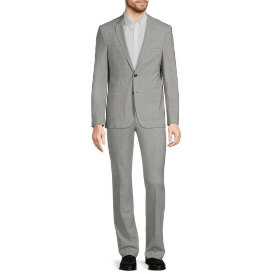 Outlet π Murano Collezione Slim-Fit Performance Bi-Stretch Wool Blend Suit Separates Blazer Grey π 4 Outlet π Murano Collezione Slim-Fit Performance Bi-Stretch Wool Blend Suit Separates Blazer Grey π - Image 4
