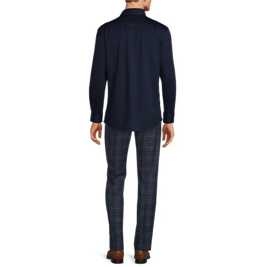 Promo ✨ Murano Non-Iron Slim Fit Spread Collar Cool Max Knit ⌛ Dress Shirt White ⭐ 4 Promo ✨ Murano Non-Iron Slim Fit Spread Collar Cool Max Knit ⌛ Dress Shirt White ⭐ - Image 4