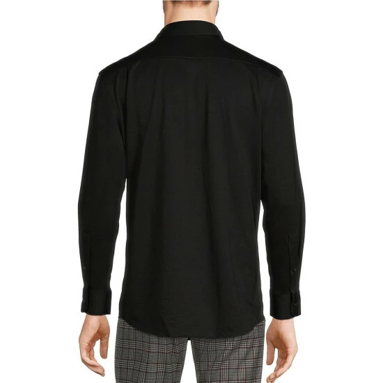 Promo ✨ Murano Non-Iron Slim Fit Spread Collar Cool Max Knit ⌛ Dress Shirt White ⭐ 6 Promo ✨ Murano Non-Iron Slim Fit Spread Collar Cool Max Knit ⌛ Dress Shirt White ⭐ - Image 6