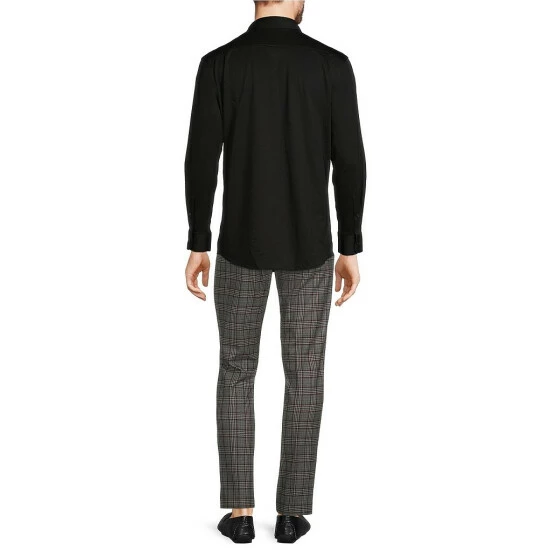 Promo ✨ Murano Non-Iron Slim Fit Spread Collar Cool Max Knit ⌛ Dress Shirt White ⭐ 8 Promo ✨ Murano Non-Iron Slim Fit Spread Collar Cool Max Knit ⌛ Dress Shirt White ⭐ - Image 8