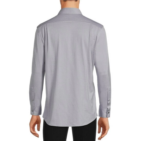 Promo ✨ Murano Non-Iron Slim Fit Spread Collar Cool Max Knit ⌛ Dress Shirt White ⭐ 9 Promo ✨ Murano Non-Iron Slim Fit Spread Collar Cool Max Knit ⌛ Dress Shirt White ⭐ - Image 9