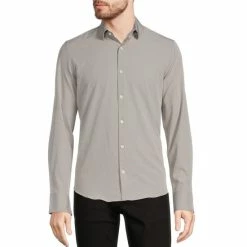 Best deal ✨ Murano Slim-Fit Solid Performance Stretch Long-Sleeve Woven Shirt Charcoal 👍 -Murano Shop unnamed file 295