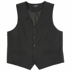 Budget β¨ Murano Big & Tall Wardrobe Essentials Suit Separates Twill Vest Charcoal βοΈ
