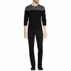 Discount ⌛ Murano Performance Color Block Crewneck Sweater Black 🧨 -Murano Shop unnamed file 349