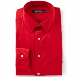 Best Sale 🎁 Murano Slim-Fit Point Collar Solid Sateen Dress Shirt Black 😉 -Murano Shop unnamed file 35