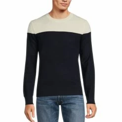 Discount ⌛ Murano Performance Color Block Crewneck Sweater Black 🧨 -Murano Shop unnamed file 350