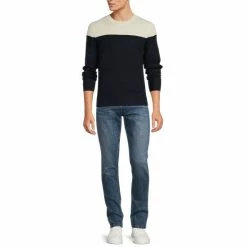 Discount ⌛ Murano Performance Color Block Crewneck Sweater Black 🧨 -Murano Shop unnamed file 352