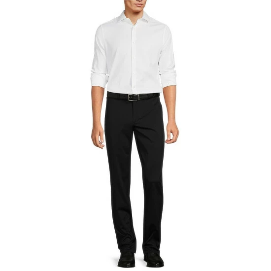 Hot Sale ⌛ Murano Wardrobe Essentials Long-Sleeve Slim-Fit Textured Spread-Collar Sportshirt Dark Navy ✔️ 4 Hot Sale ⌛ Murano Wardrobe Essentials Long-Sleeve Slim-Fit Textured Spread-Collar Sportshirt Dark Navy ✔️ - Image 4