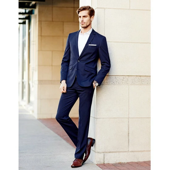 Hot Sale ⌛ Murano Wardrobe Essentials Long-Sleeve Slim-Fit Textured Spread-Collar Sportshirt Dark Navy ✔️ 6 Hot Sale ⌛ Murano Wardrobe Essentials Long-Sleeve Slim-Fit Textured Spread-Collar Sportshirt Dark Navy ✔️ - Image 6