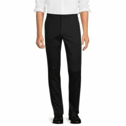 New ⌛ Murano Wardrobe Essentials Evan Extra Slim-Fit Chino Flat-Front 🎁 Dress Pants Black ✔️ -Murano Shop unnamed file 41