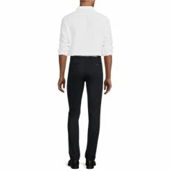 New ⌛ Murano Wardrobe Essentials Evan Extra Slim-Fit Chino Flat-Front 🎁 Dress Pants Black ✔️ -Murano Shop unnamed file 44