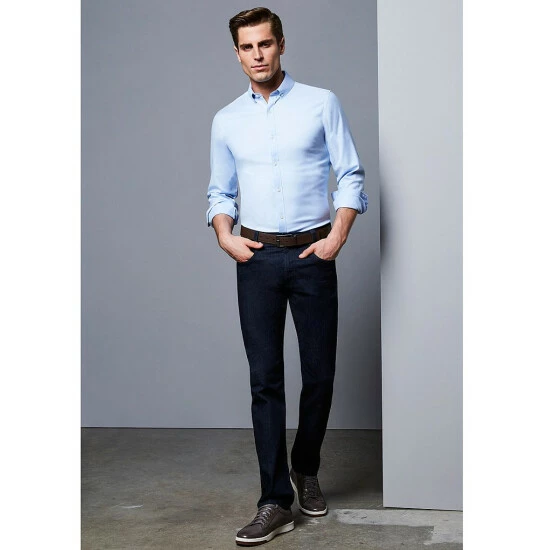 Best Sale π Murano Wardrobe Essentials Slim-Fit Solid Twill Long-Sleeve Woven Shirt Light Periwinkle π 2 Best Sale π Murano Wardrobe Essentials Slim-Fit Solid Twill Long-Sleeve Woven Shirt Light Periwinkle π - Image 2