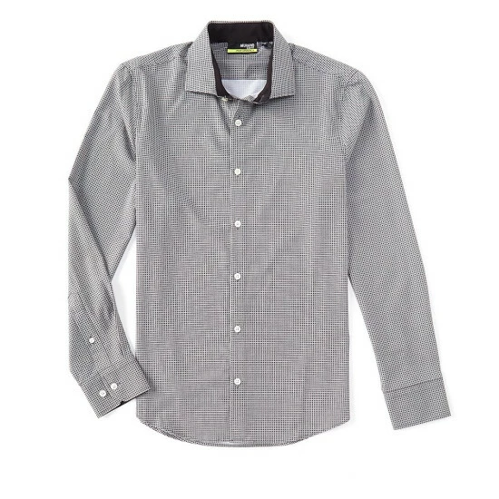 Outlet π Murano Performance Stretch Slim-Fit Black Geometric Print Long-Sleeve Woven Shirt π 1 Outlet π Murano Performance Stretch Slim-Fit Black Geometric Print Long-Sleeve Woven Shirt π