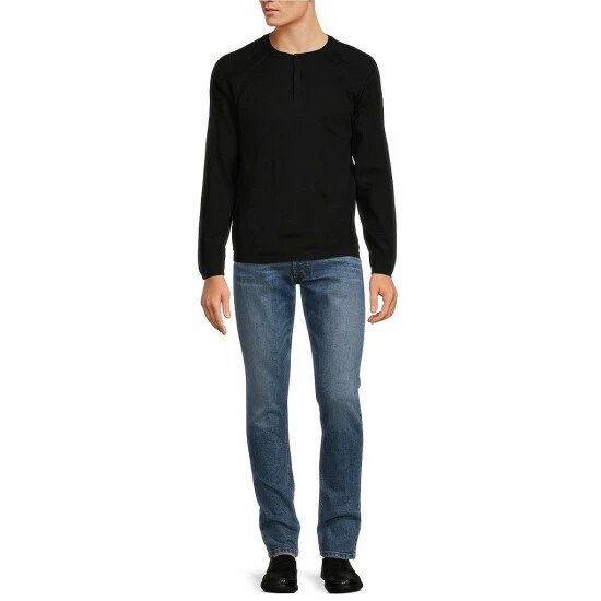 Top 10 ❤️ Murano Performance Solid Henley Sweater Navy ❤️ 3 Top 10 ❤️ Murano Performance Solid Henley Sweater Navy ❤️ - Image 3