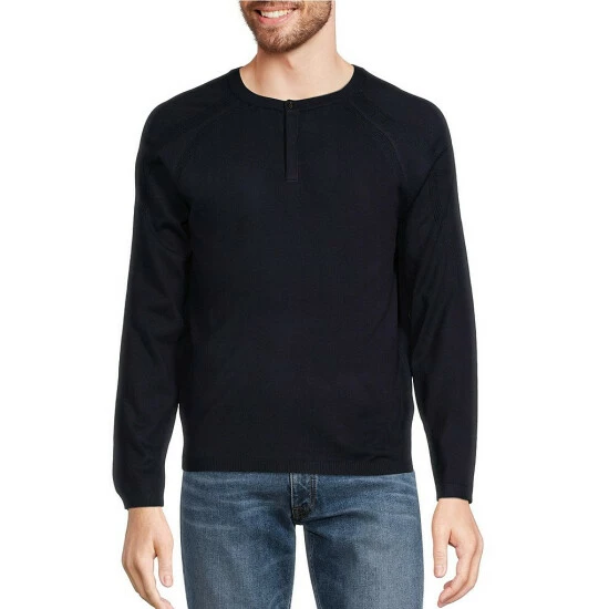 Top 10 ❤️ Murano Performance Solid Henley Sweater Navy ❤️ 5 Top 10 ❤️ Murano Performance Solid Henley Sweater Navy ❤️ - Image 5