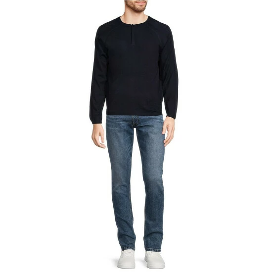 Top 10 ❤️ Murano Performance Solid Henley Sweater Navy ❤️ 7 Top 10 ❤️ Murano Performance Solid Henley Sweater Navy ❤️ - Image 7