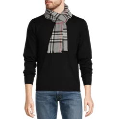 Hot Sale ⭐ Murano Plaid Cashmere Muffler Black 🛒 -Murano Shop unnamed file 517