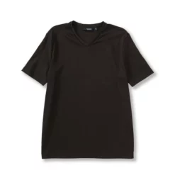 Brand new β€οΈ Murano Liquid Luxury Solid Short-Sleeve V-Neck Tee Black β