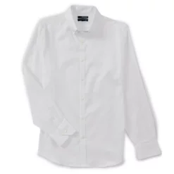 Cheapest ⌛ Murano Wardrobe Essentials Big & Tall Solid Twill Long-Sleeve Woven 😍 Shirt White 💯