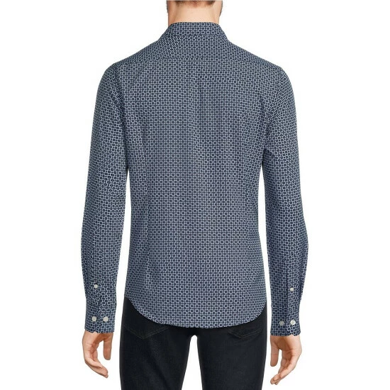 Best Sale βοΈ Murano Slim-Fit Pinwheel Print Performance Stretch Long-Sleeve Woven π― Shirt Navy π 2 Best Sale βοΈ Murano Slim-Fit Pinwheel Print Performance Stretch Long-Sleeve Woven π― Shirt Navy π - Image 2