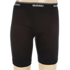 Outlet 🌟 Murano Solid Cotton Boxer Briefs 2-Pack Black ✨