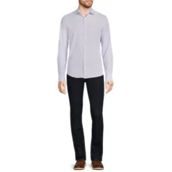 Promo 🥰 Murano Slim-Fit Zig-Zag Print Performance Stretch Long-Sleeve Woven Shirt Purple 🧨 -Murano Shop unnamed file 566