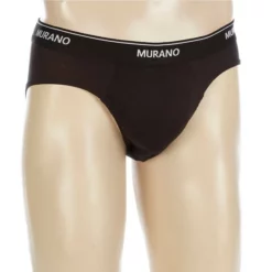 Deals 💯 Murano Solid 3-Pack Cotton Low Rise Briefs 3-Pack Black Assorted 🎁