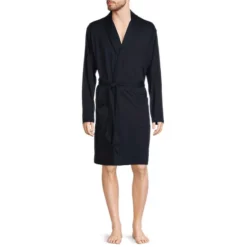 Discount 👍 Murano Solid Knit Robe Dark Navy ⭐