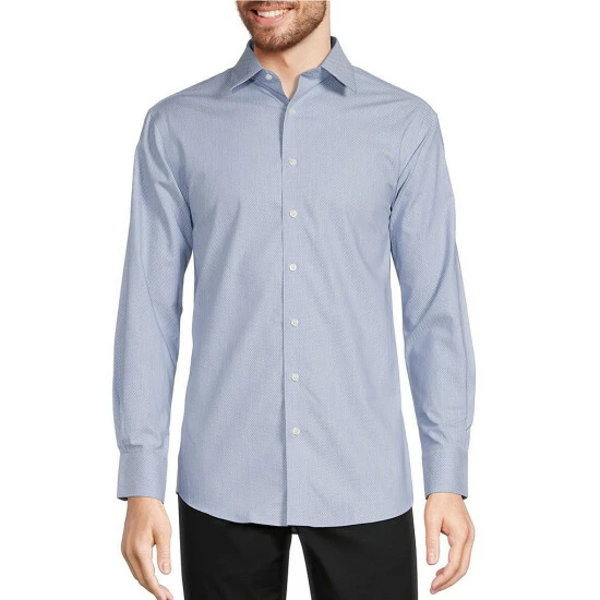 Hot Sale π€© Murano Medium Blue Heather Diamond Dobby Print Slim-Fit Spread Collar Dress Shirt β 1 Hot Sale π€© Murano Medium Blue Heather Diamond Dobby Print Slim-Fit Spread Collar Dress Shirt β