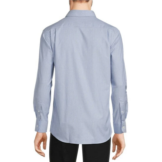 Hot Sale π€© Murano Medium Blue Heather Diamond Dobby Print Slim-Fit Spread Collar Dress Shirt β 2 Hot Sale π€© Murano Medium Blue Heather Diamond Dobby Print Slim-Fit Spread Collar Dress Shirt β - Image 2