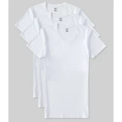 Cheapest ❤️ Murano V-Neck Slim Fit Tees 3-Pack White 🥰