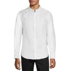 Best deal π€© Murano Wardrobe Essentials Slim-Fit Textured Long-Sleeve Woven Shirt Black π