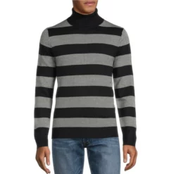 Brand new 😍 Murano Performance Herringbone Stripe Turtleneck Sweater Navy 🧨
