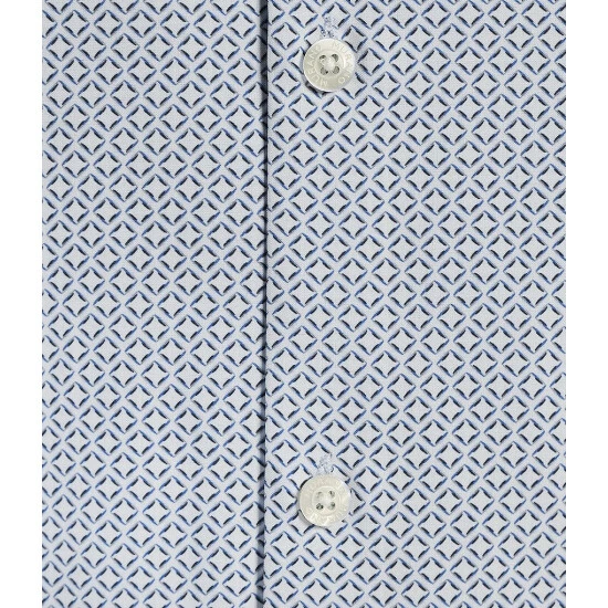 Budget βοΈ Murano Slim-Fit Diamond Print Performance Stretch Long-Sleeve Woven π Shirt White π 3 Budget βοΈ Murano Slim-Fit Diamond Print Performance Stretch Long-Sleeve Woven π Shirt White π - Image 3