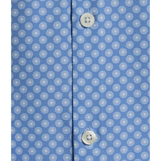 Buy π€© Murano Slim-Fit Bubble Print Performance Stretch Long-Sleeve Woven Shirt Blue 𧨠4 Buy π€© Murano Slim-Fit Bubble Print Performance Stretch Long-Sleeve Woven Shirt Blue 𧨠- Image 4