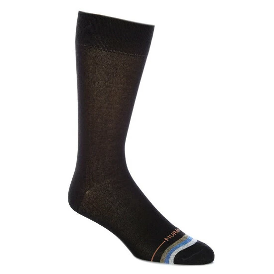 Best deal π Murano Solid With Toe Stripe Crew Dress Socks Black π₯ 2 Best deal π Murano Solid With Toe Stripe Crew Dress Socks Black π₯ - Image 2