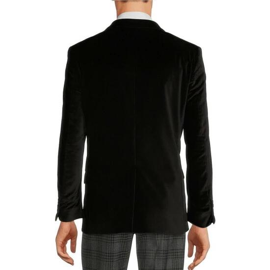 Buy π Murano Slim-Fit Velvet Blazer Black 𧨠2 Buy π Murano Slim-Fit Velvet Blazer Black 𧨠- Image 2