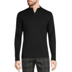 Coupon 🥰 Murano Liquid Luxury Interlock Open Mock Neck Long-Sleeve Tee Black ❤️ -Murano Shop unnamed file 768