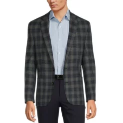 Outlet ⭐ Murano Slim-Fit Blue Plaid Suit Separates Blazer ✨ -Murano Shop unnamed file 777