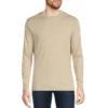 Outlet ✨ Murano Liquid Luxury Solid Classic-Fit Long-Sleeve Tee Sand ✔️