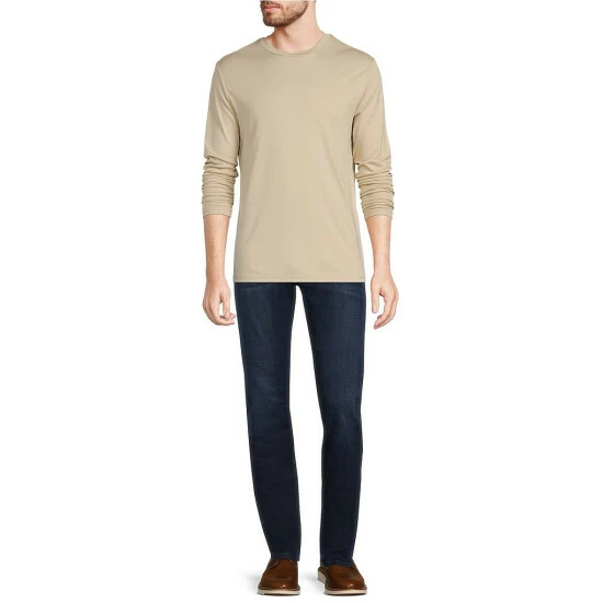Outlet ✨ Murano Liquid Luxury Solid Classic-Fit Long-Sleeve Tee Sand ✔️ 3 Outlet ✨ Murano Liquid Luxury Solid Classic-Fit Long-Sleeve Tee Sand ✔️ - Image 3