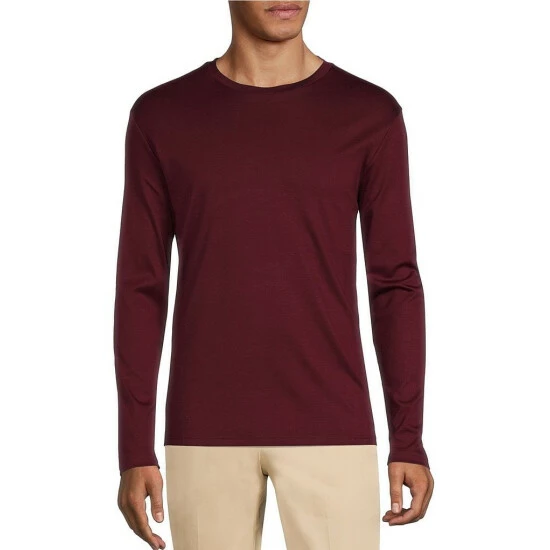 Outlet ✨ Murano Liquid Luxury Solid Classic-Fit Long-Sleeve Tee Sand ✔️ 8 Outlet ✨ Murano Liquid Luxury Solid Classic-Fit Long-Sleeve Tee Sand ✔️ - Image 8