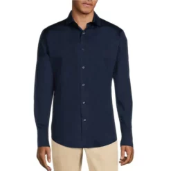 Best reviews of β¨ Murano Solid Sateen Long-Sleeve Woven π Shirt Black π