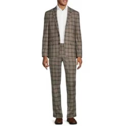 Deals 🥰 Murano Electric Jungle Collection Slim-Fit Plaid Suit Separates Blazer Grey ✔️ -Murano Shop unnamed file 842