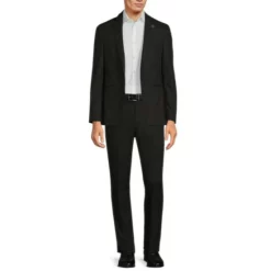 Best Pirce ⭐ Murano Electric Jungle Collection Slim-Fit Tonal Leopard Jacquard Suit Separates Blazer Black 🧨 -Murano Shop unnamed file 846