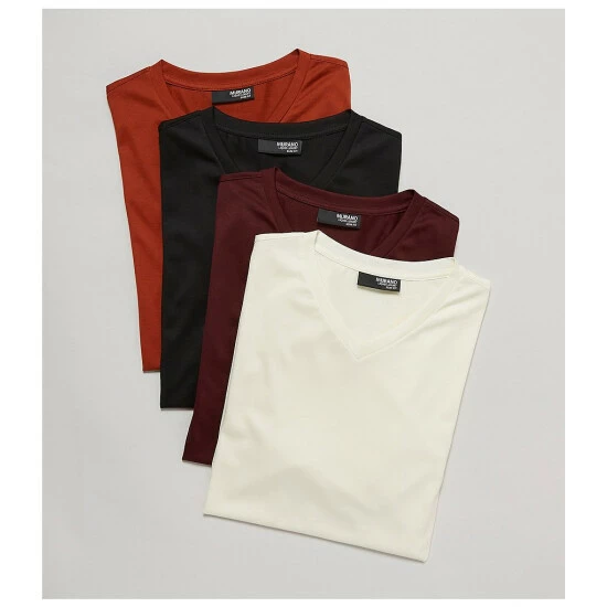 New β Murano Liquid Luxury Slim-Fit Jersey Long-Sleeve V-Neck Tee Dark Copper π 5 New β Murano Liquid Luxury Slim-Fit Jersey Long-Sleeve V-Neck Tee Dark Copper π - Image 5