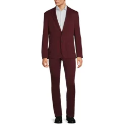 Discount 👏 Murano Slim-Fit Performance Stretch Suit Separates Blazer Merlot ⌛ -Murano Shop unnamed file 867