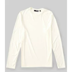 Cheapest π Murano Liquid Luxury Slim-Fit Solid Long-Sleeve Jersey Crew Black β€οΈ