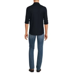 Wholesale 😉 Murano Liquid Luxury Slim-Fit Long Sleeve Polo Shirt Dark Navy 🛒 -Murano Shop unnamed file 887